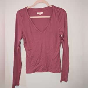 Madewell cropped long sleeve top